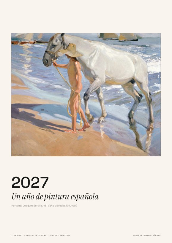 Portada del calendario Calendario 2027 · Un año de pintura española
