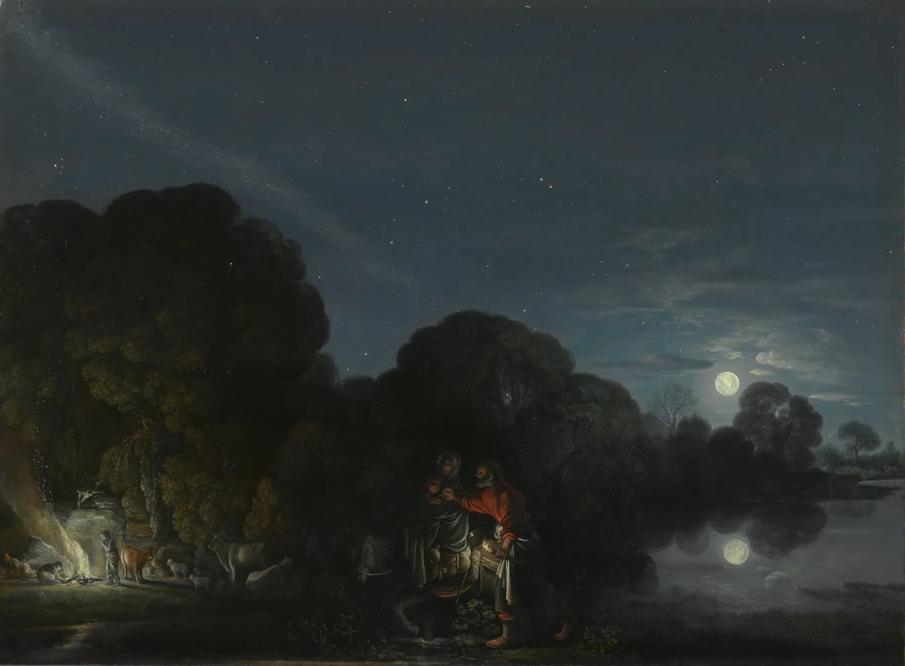 Huida a Egipto, de Adam Elsheimer