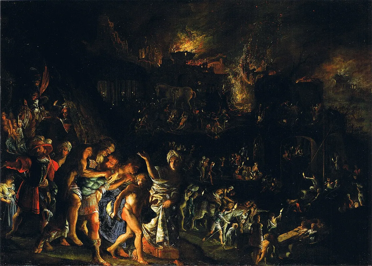 Incendio de Troya, de Adam Elsheimer