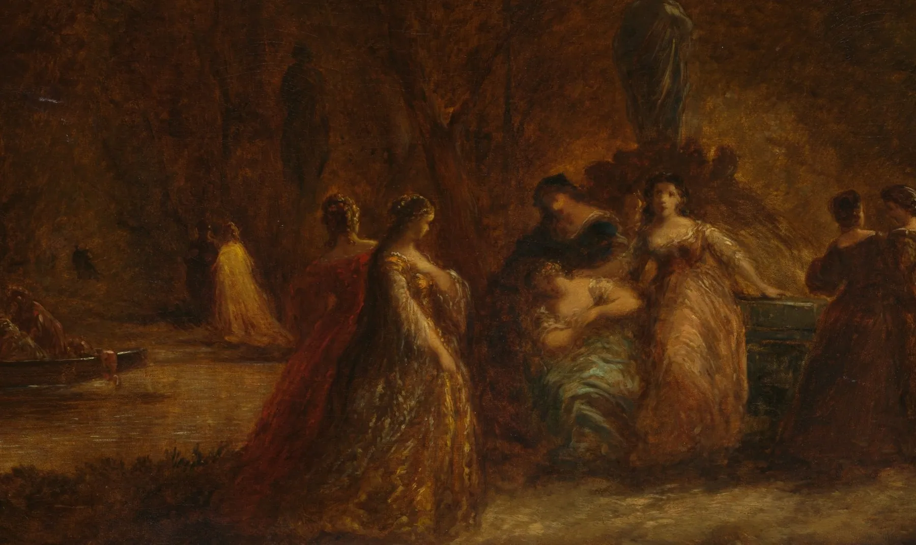Fiesta campestre en el bosque, de Adolphe Monticelli