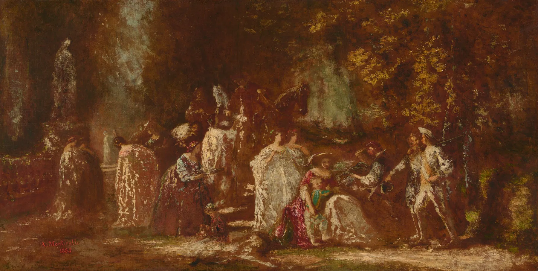 Regreso de la cacería, de Adolphe Monticelli