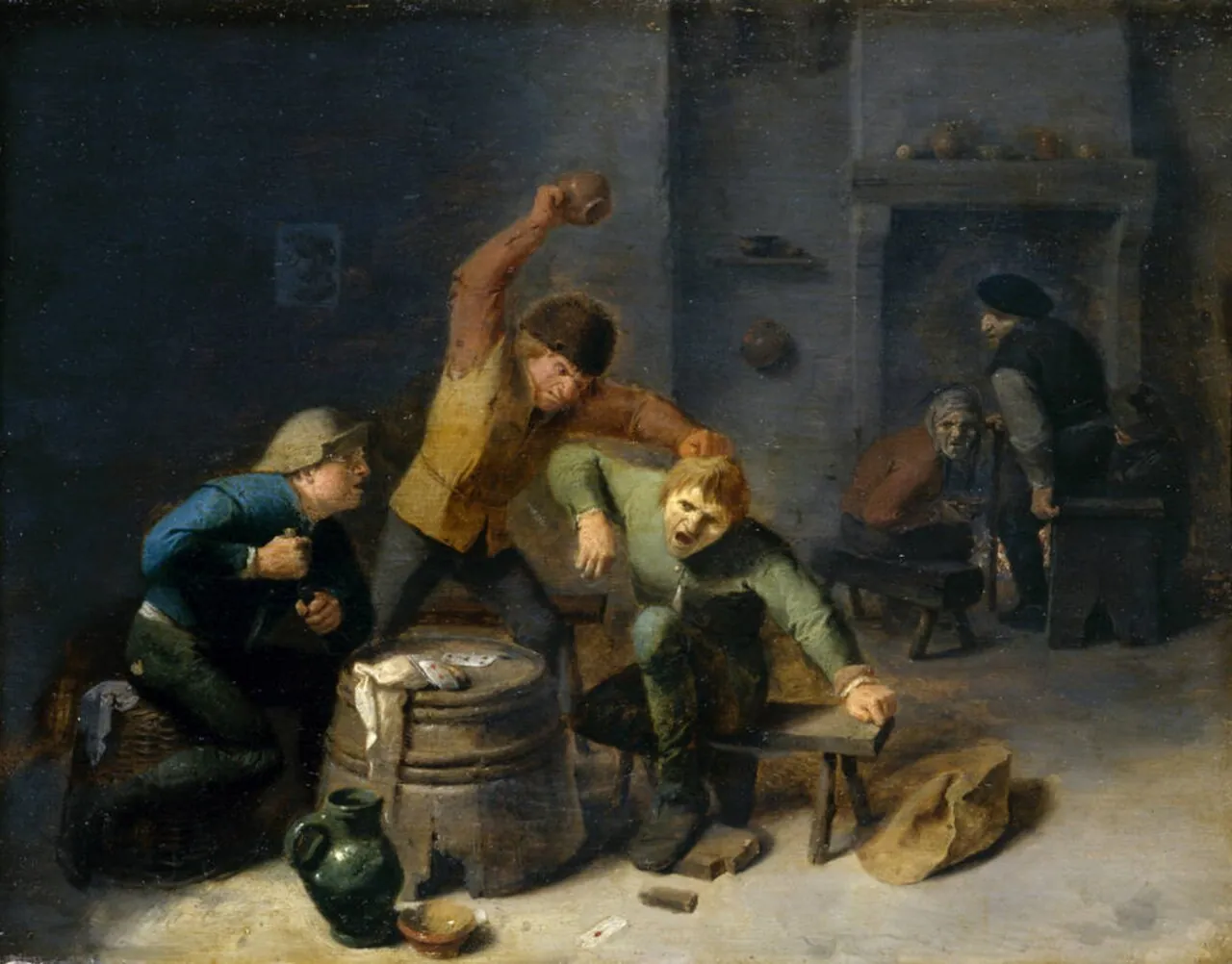 Peleas de campesinos, de Adriaen Brouwer