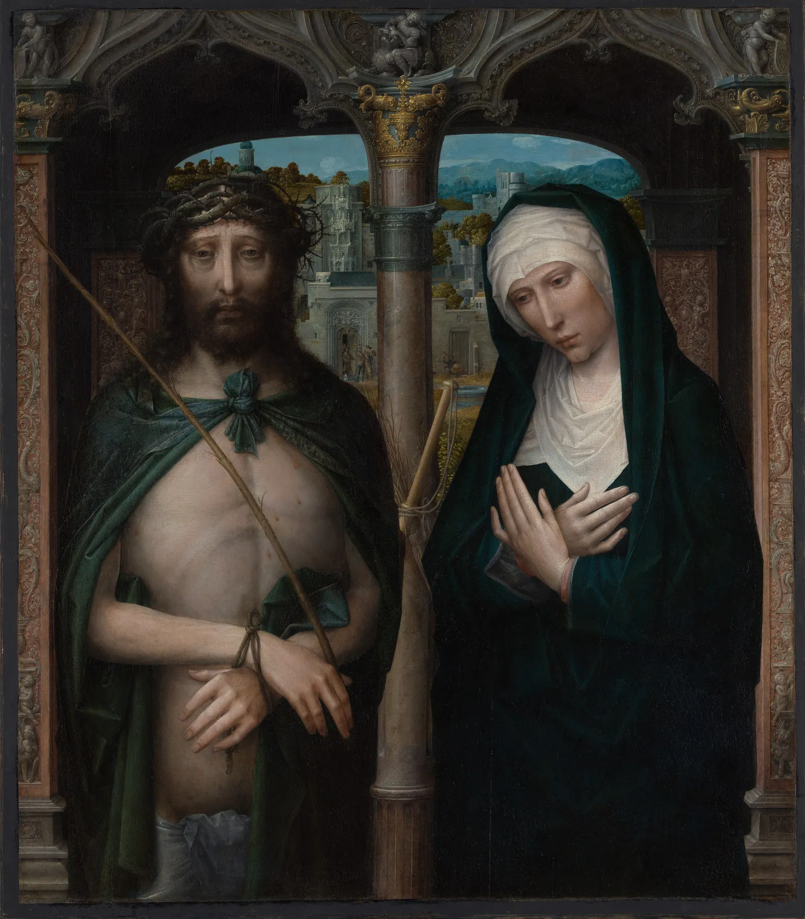 Cristo coronado de espinas (Ecce Homo) y la Virgen dolorosa (Mater Dolorosa), de Adriaen Isenbrant