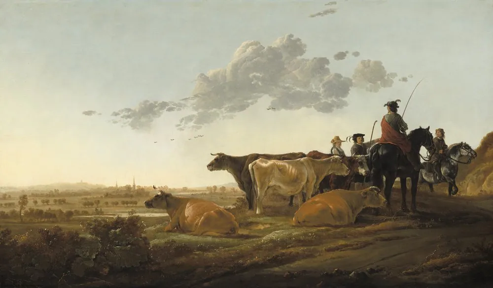 Paisaje con pastores y vacas, de Aelbert Cuyp