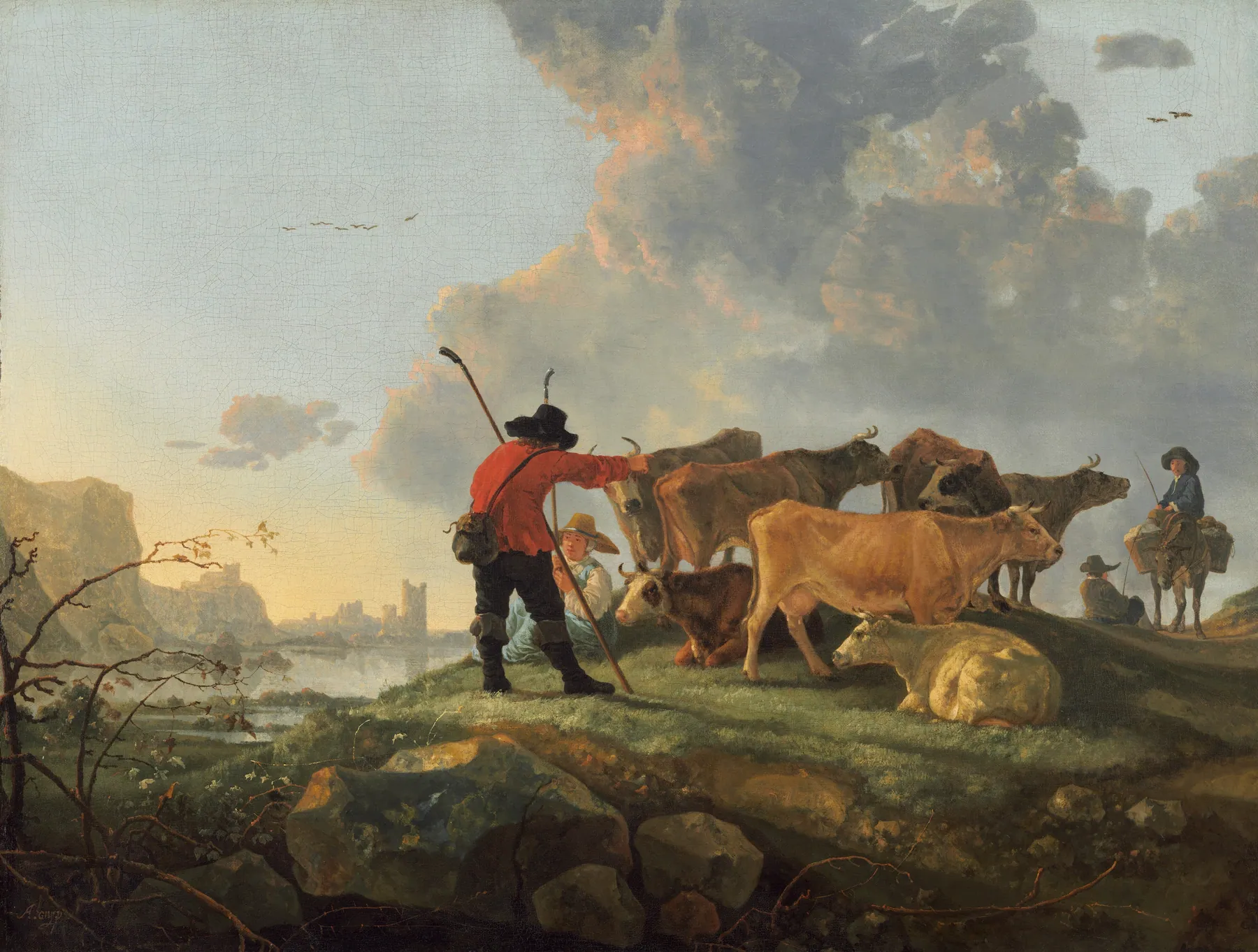 Pastores cuidando el ganado, de Aelbert Cuyp