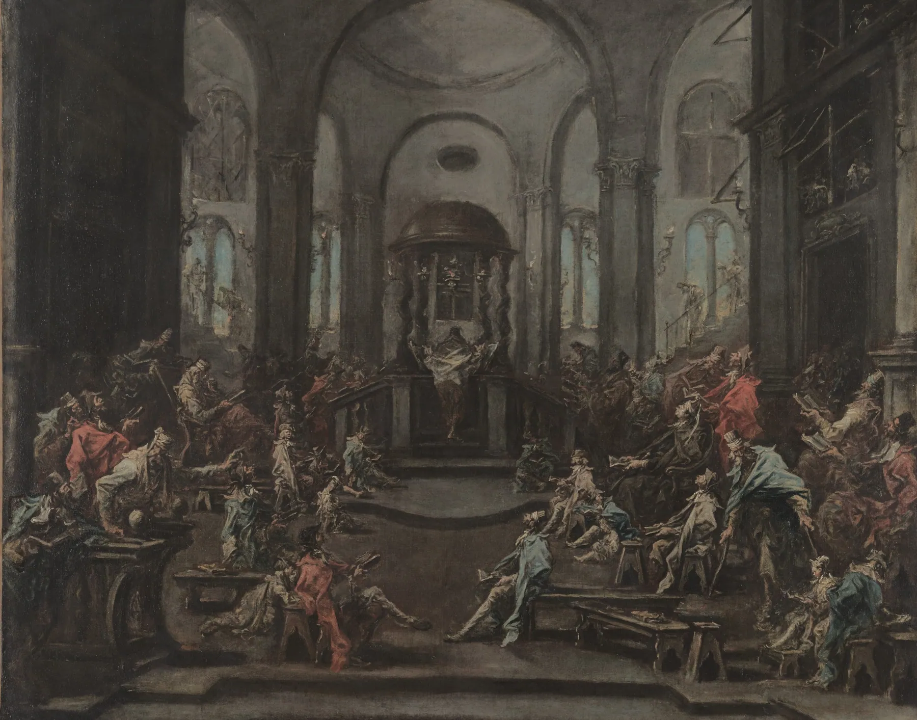 Interior de una sinagoga, de Alessandro Magnasco