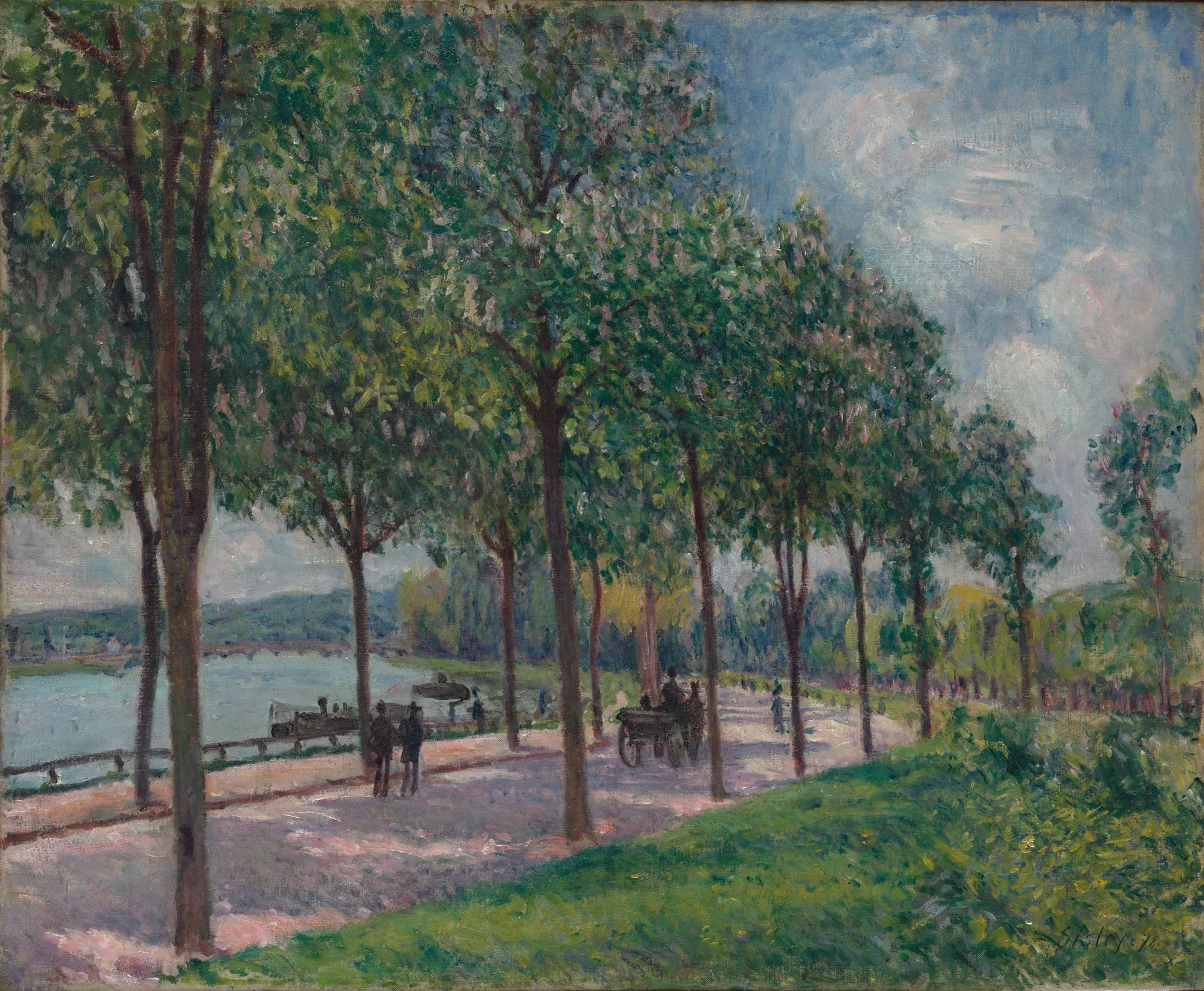 Alameda de castaños, de Alfred Sisley