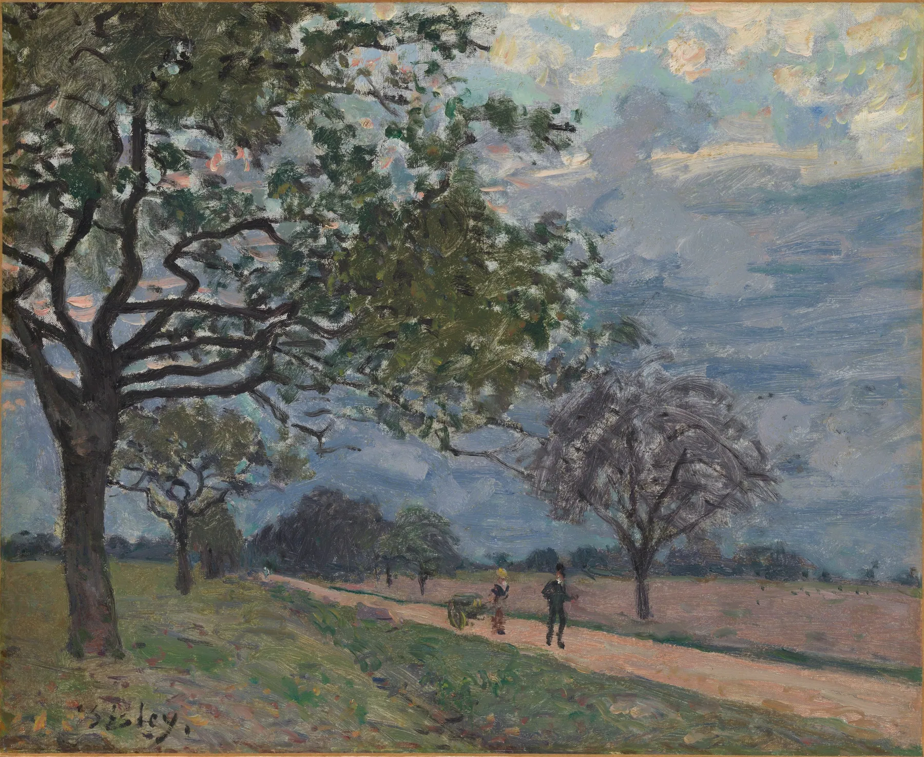 El camino de Versalles a Louveciennes, de Alfred Sisley