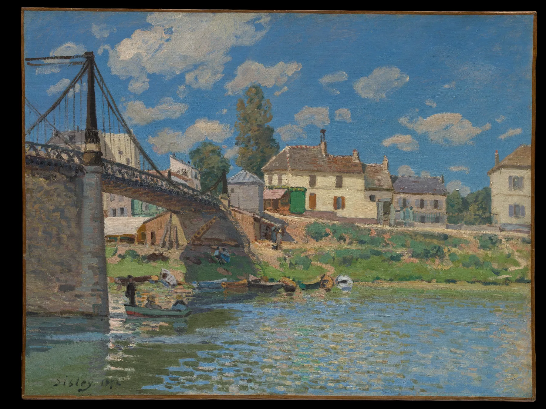 El puente de Villeneuve-la-Garenne, de Alfred Sisley