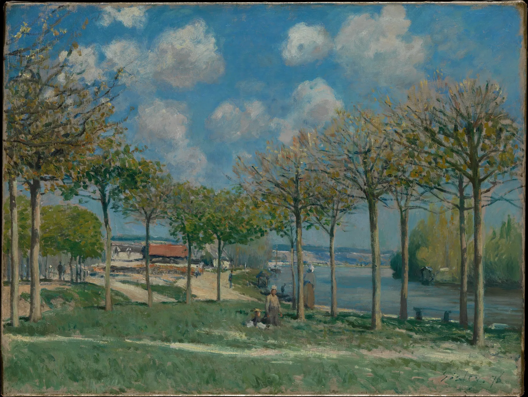 El Sena en Bougival, de Alfred Sisley
