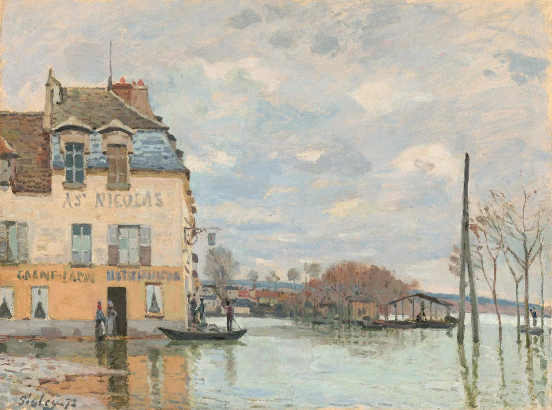 Inundación en Port-Marly, de Alfred Sisley