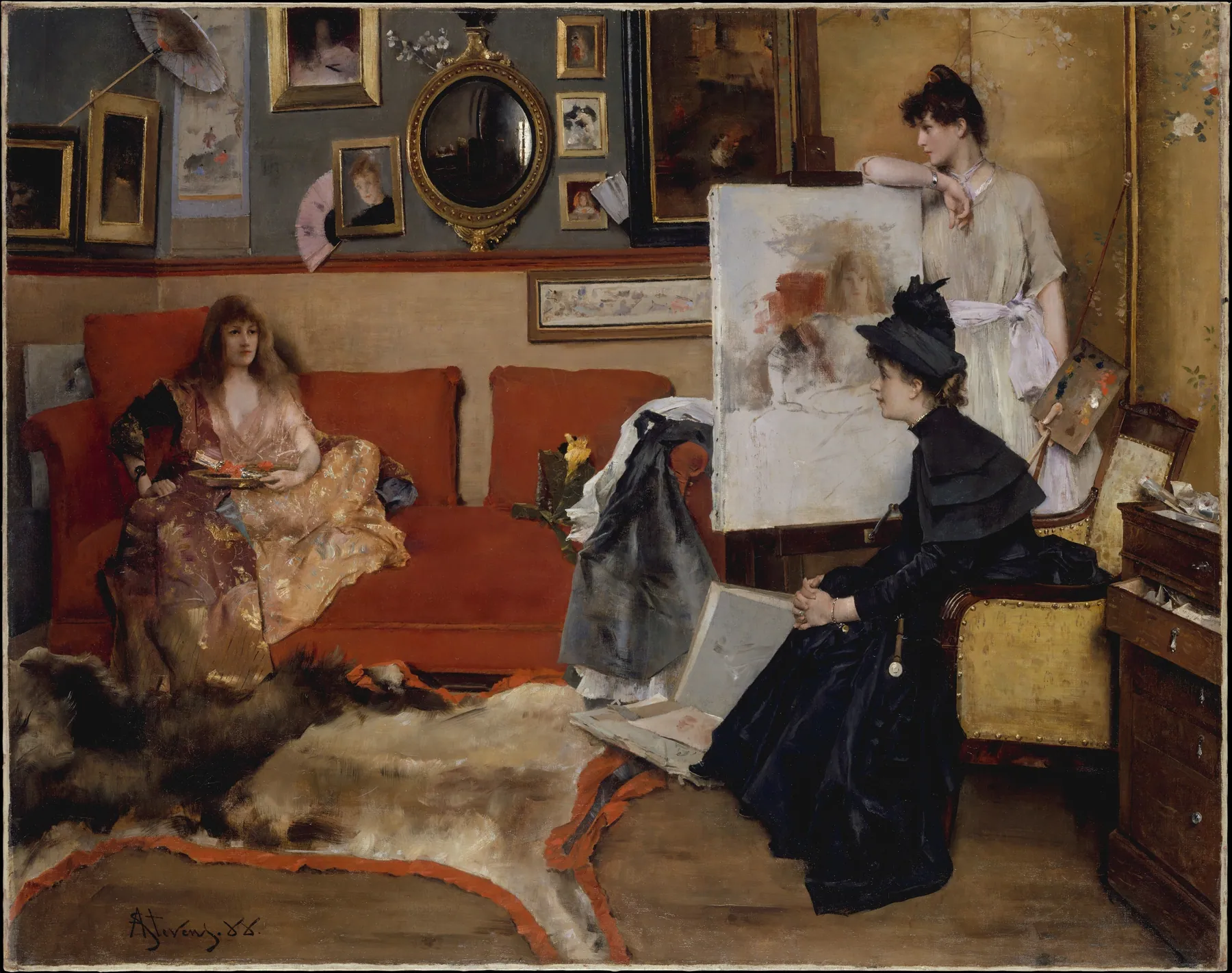 En el estudio, de Alfred Stevens