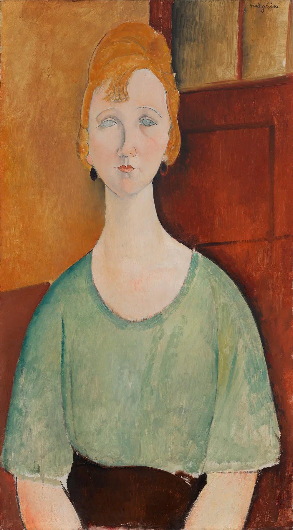 Muchacha con blusa verde, de Amedeo Modigliani
