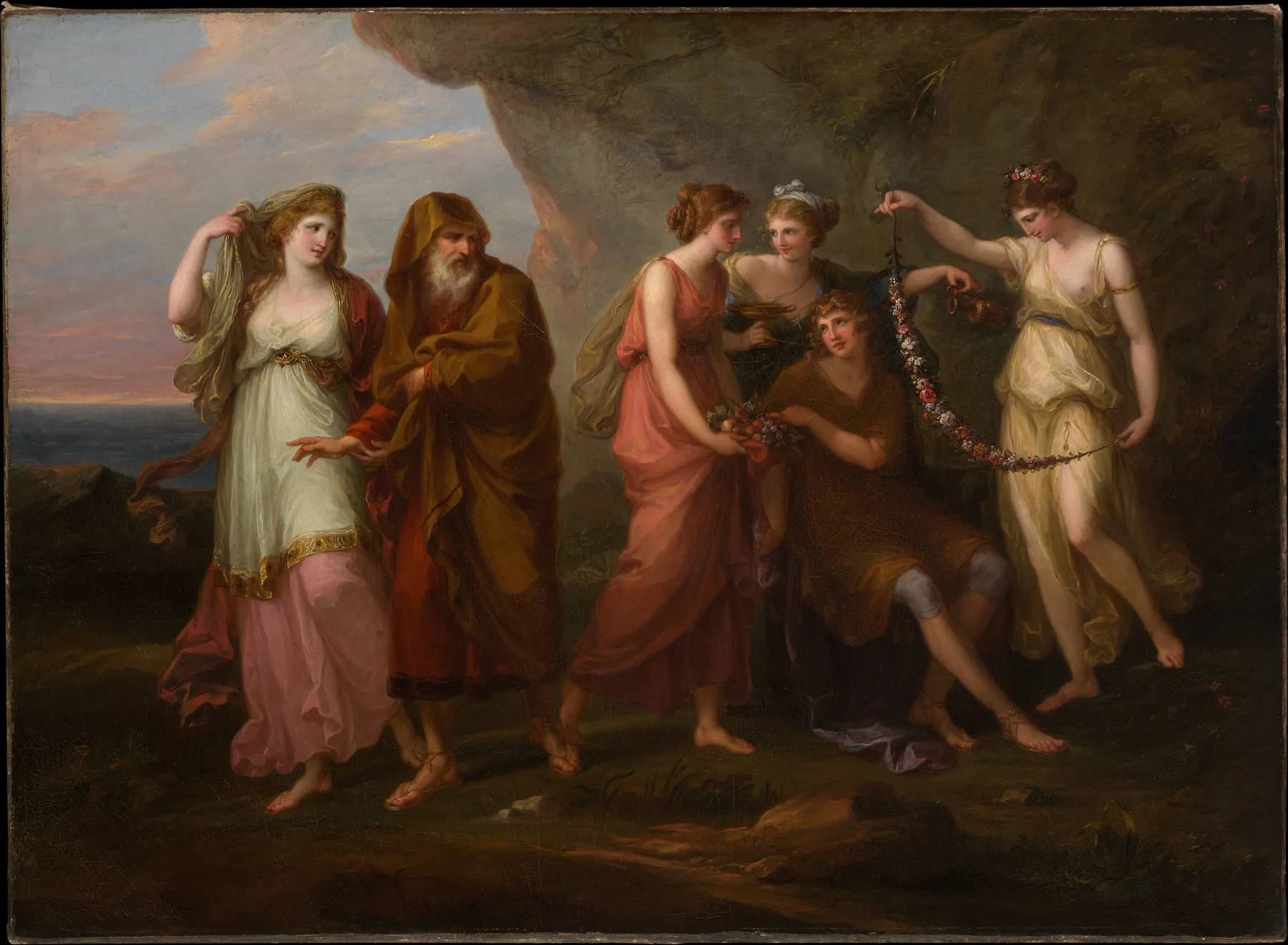 Telémaco y las ninfas de Calipso, de Angelica Kauffmann