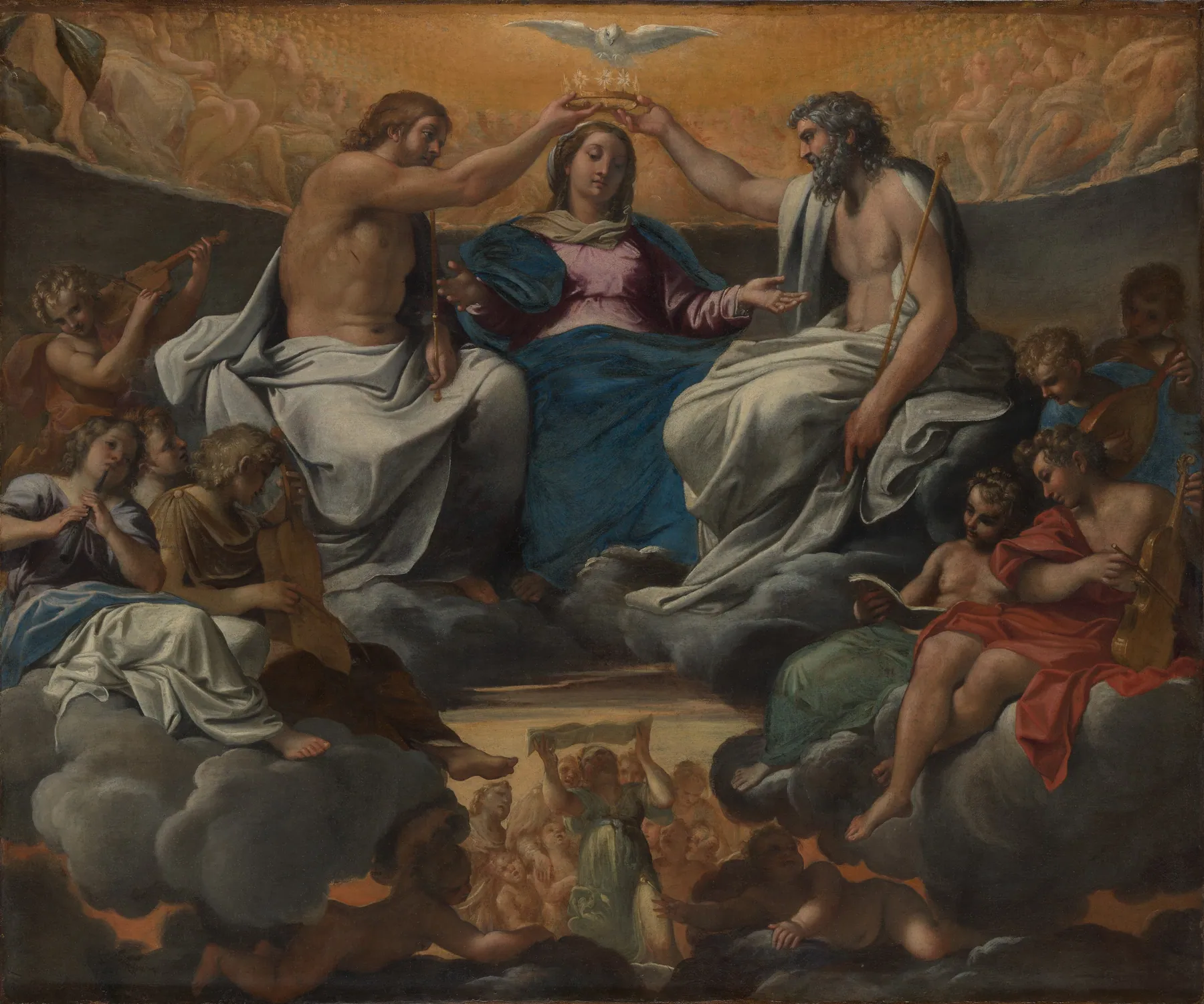 La coronación de la Virgen, de Annibale Carracci