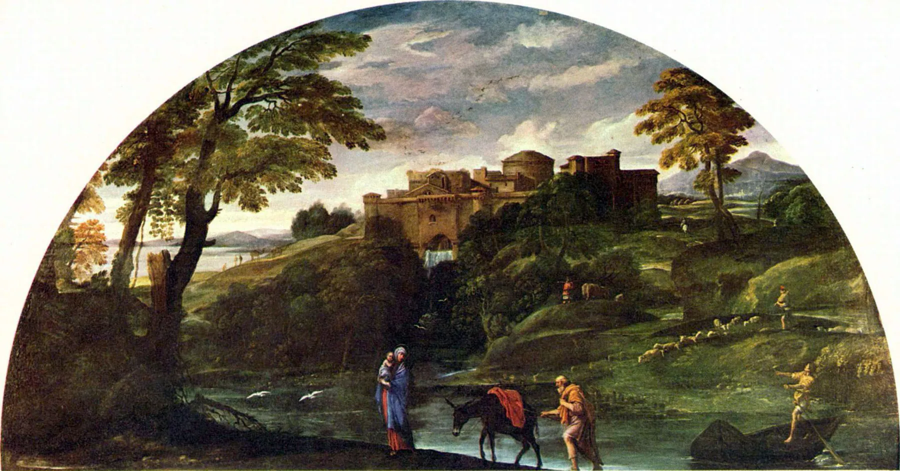 Paisaje con la huida a Egipto, de Annibale Carracci