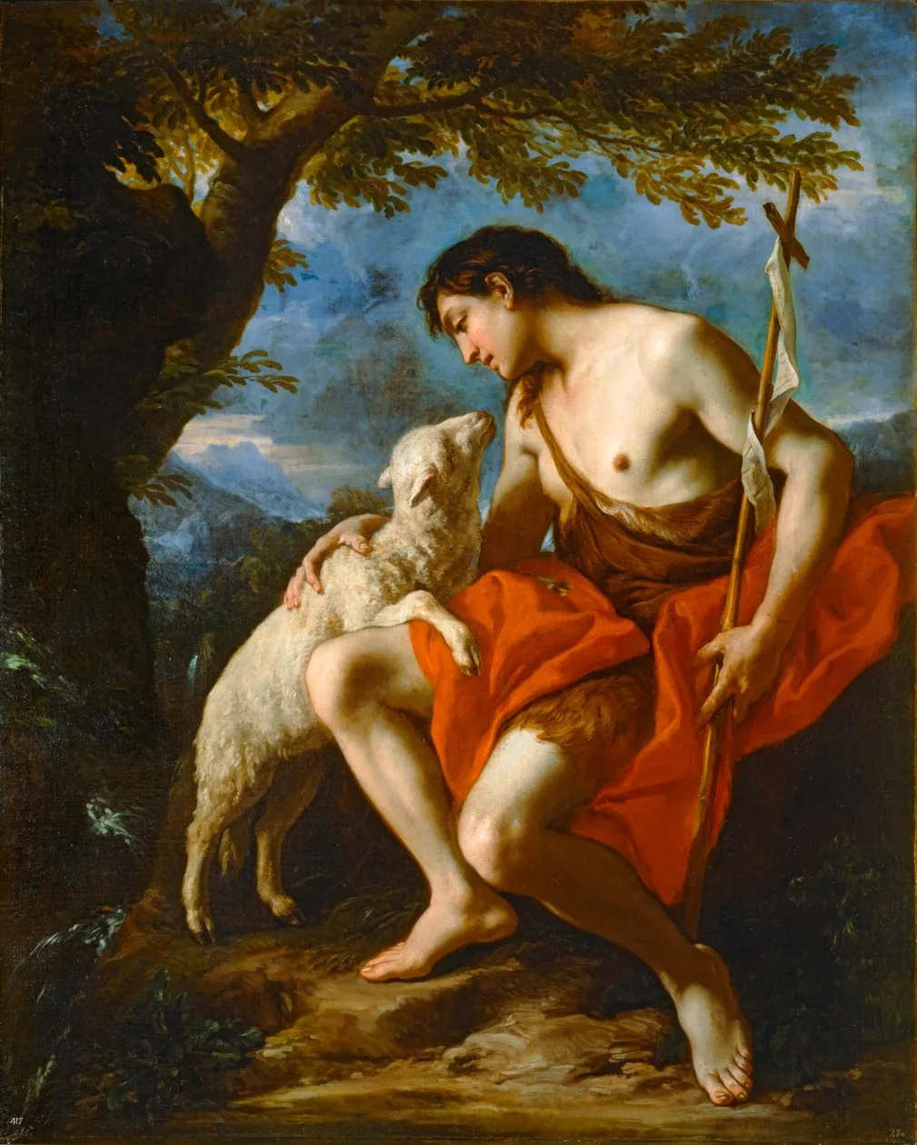 Paisaje con San Juan Bautista, de Annibale Carracci