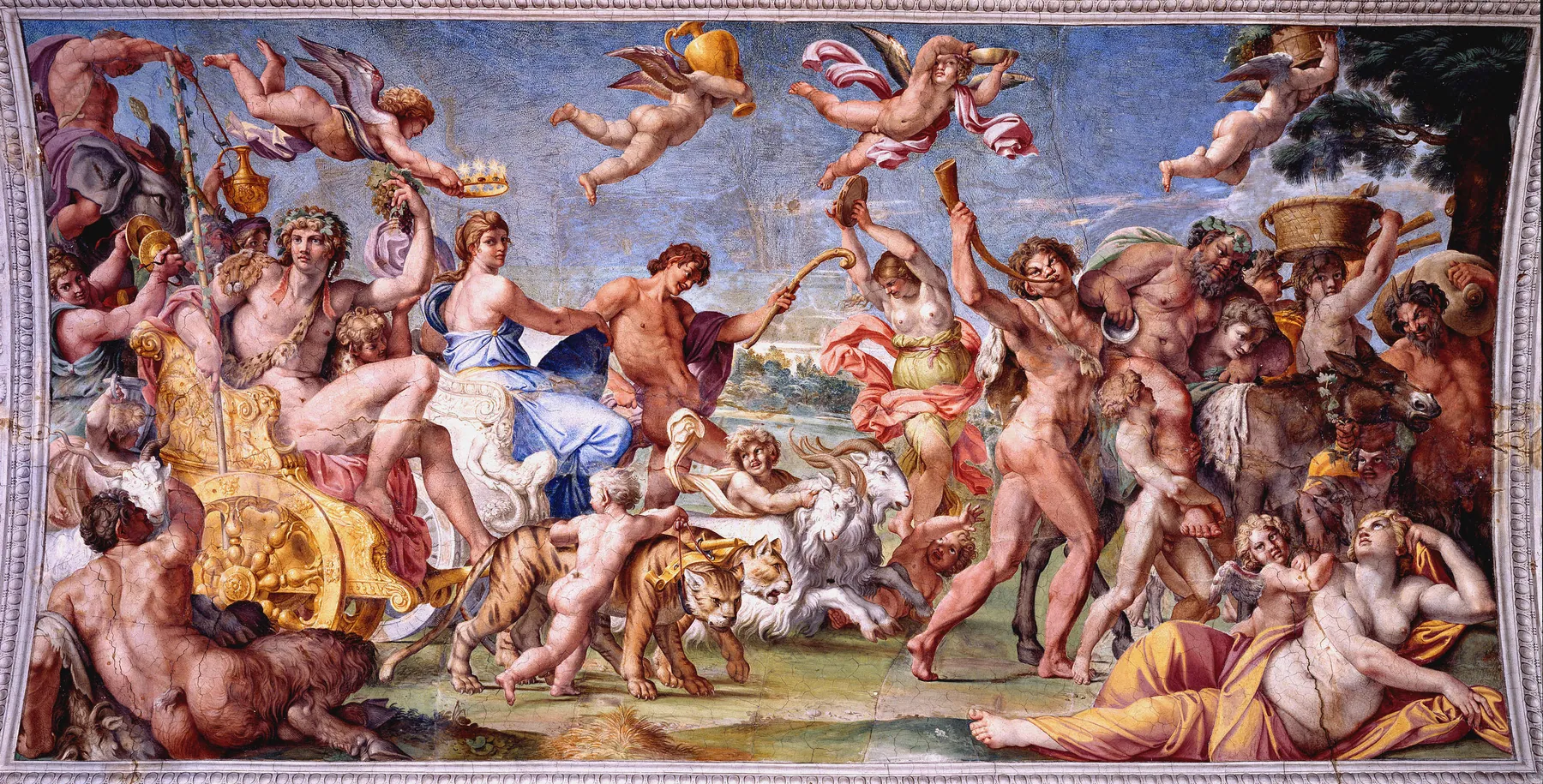 Triunfo de Baco y Ariadna (Fresco), de Annibale Carracci