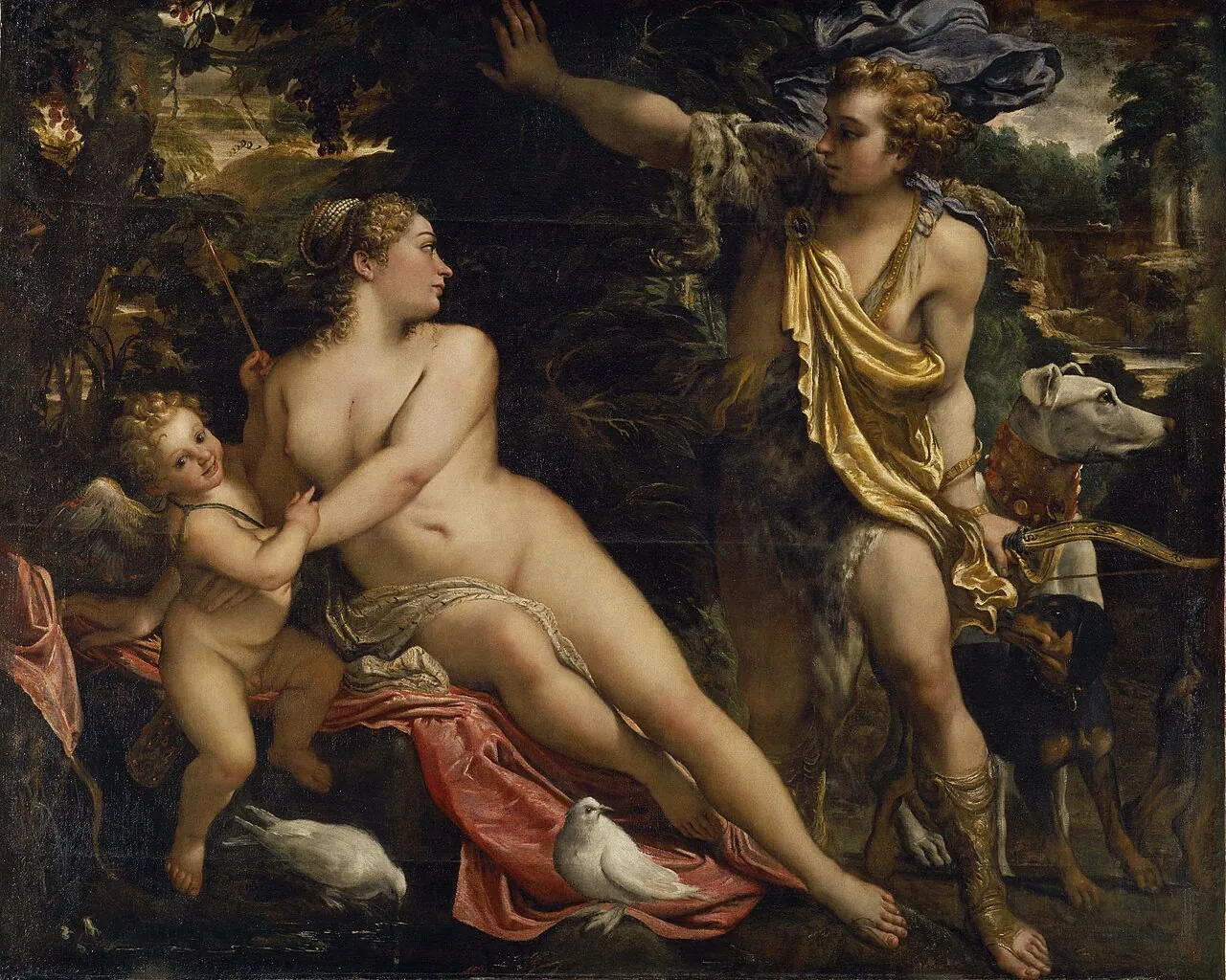 Venus, Adonis y Cupido, de Annibale Carracci