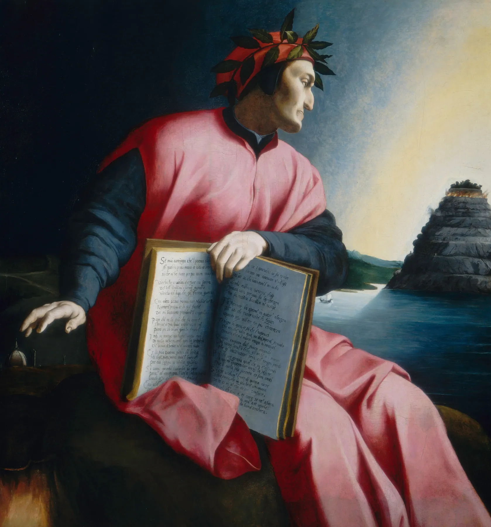 Retrato alegórico de Dante, de Anónimo florentino del siglo XVI