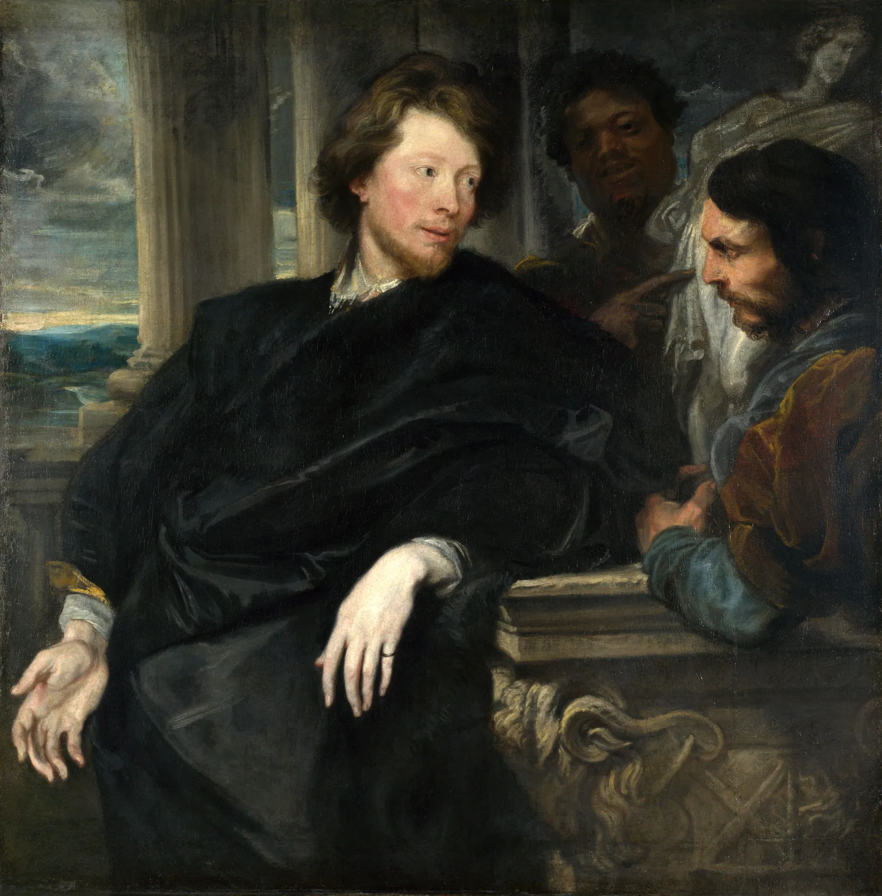 George Gage con dos hombres, de Anthony van Dyck