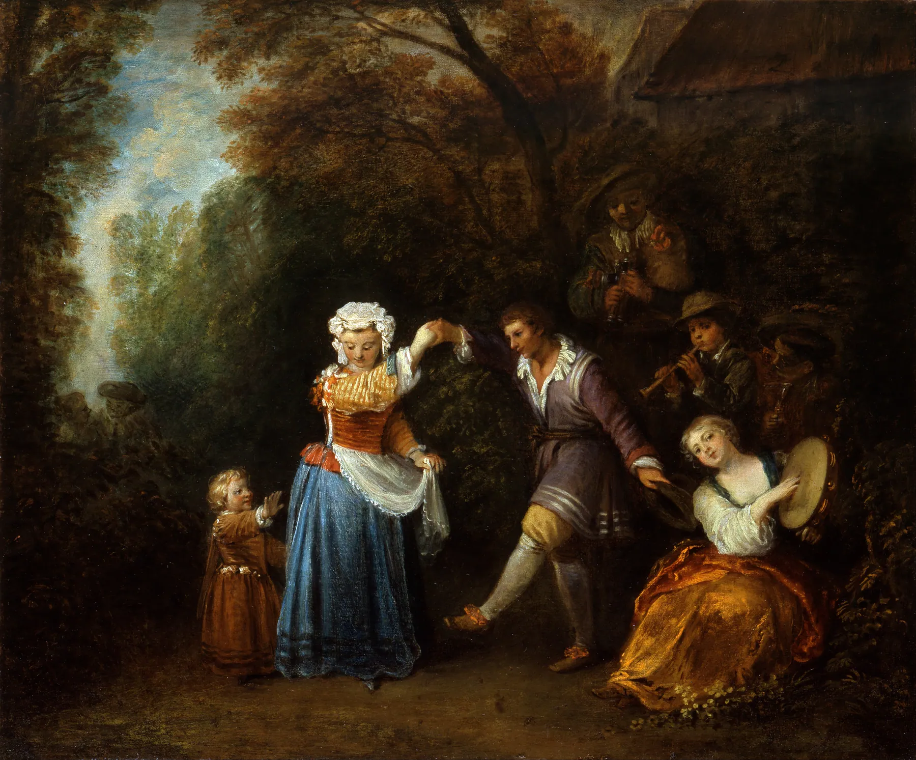 Campesinos bailando, de Antoine Watteau
