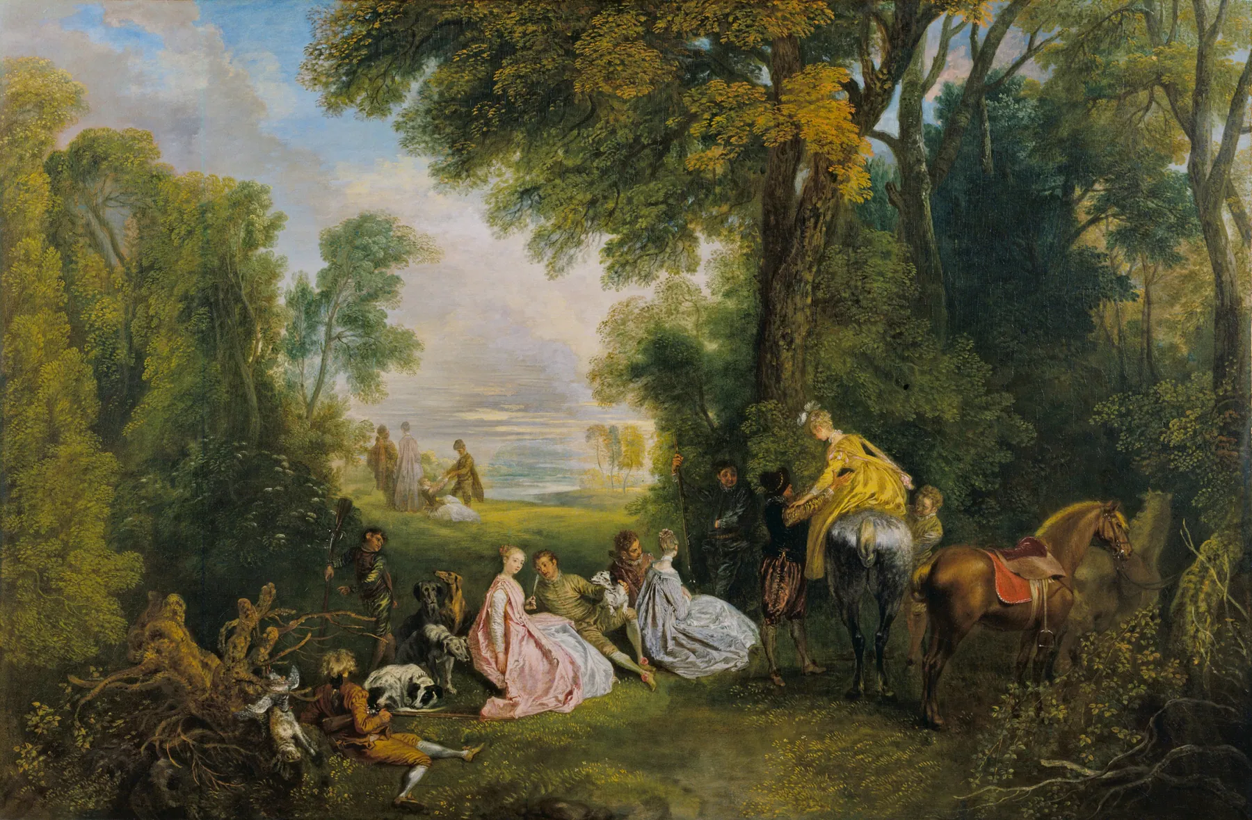 El reposo durante la huida a Egipto, de Antoine Watteau