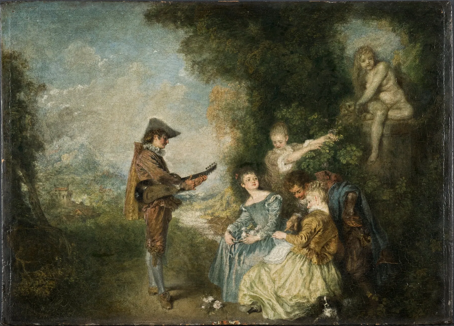 La lección de amor, de Antoine Watteau