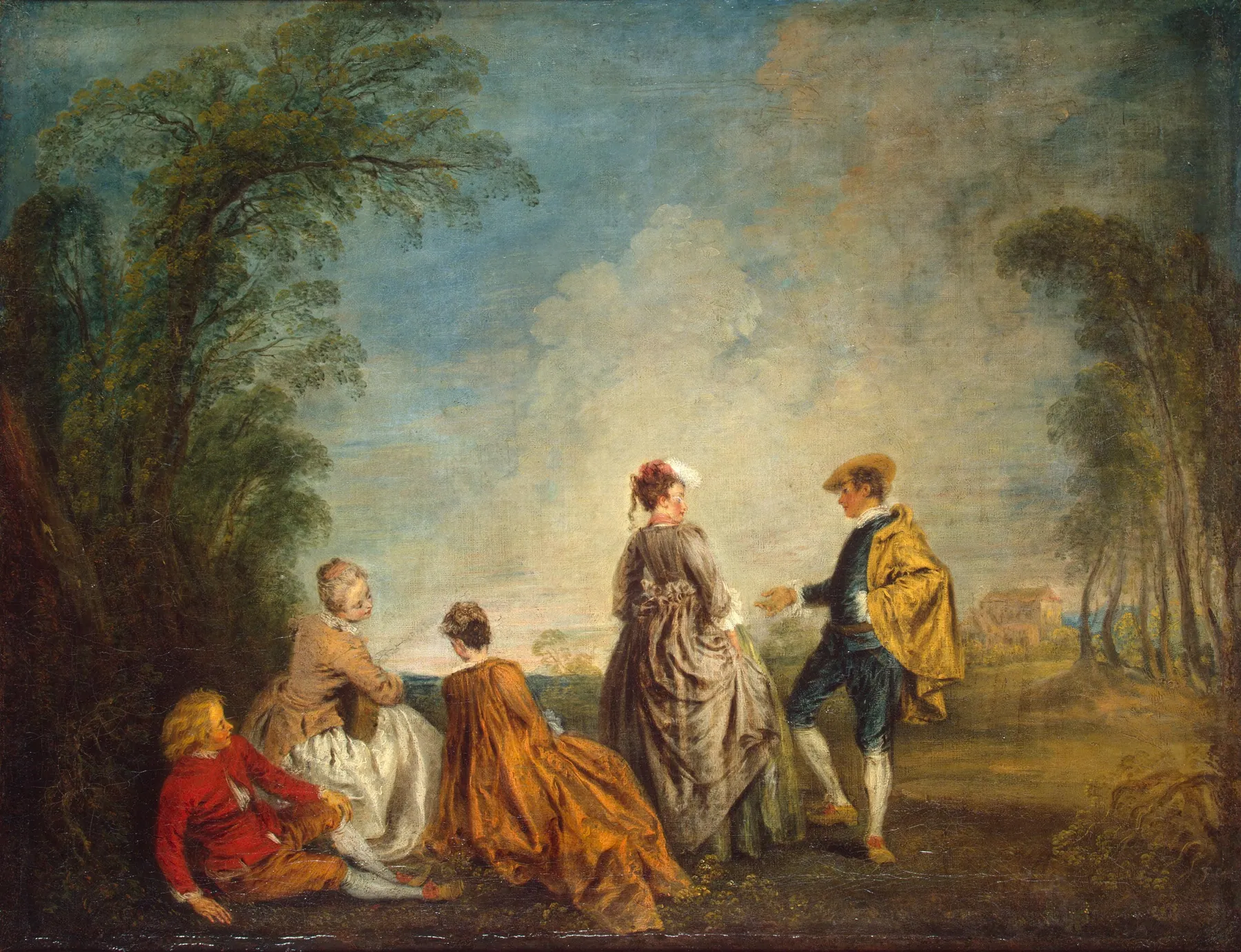 La propuesta embarazosa, de Antoine Watteau