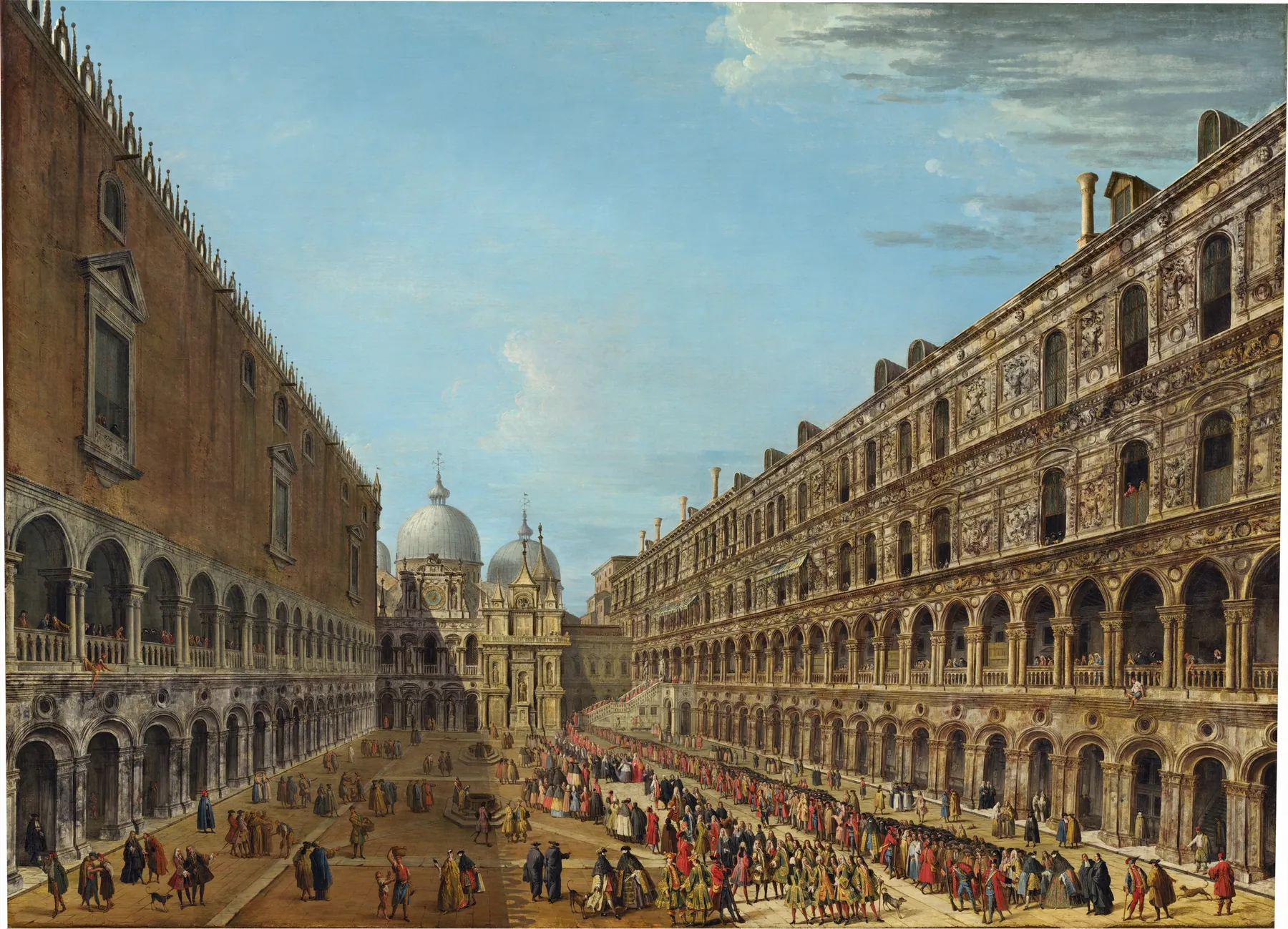 Procesión en el patio del Palacio Ducal, Venecia, de Antonio Joli