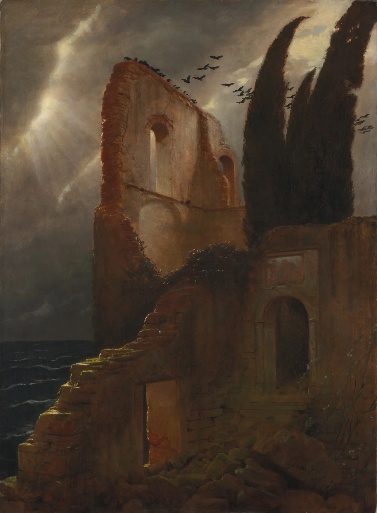 Ruina junto al mar, de Arnold Böcklin