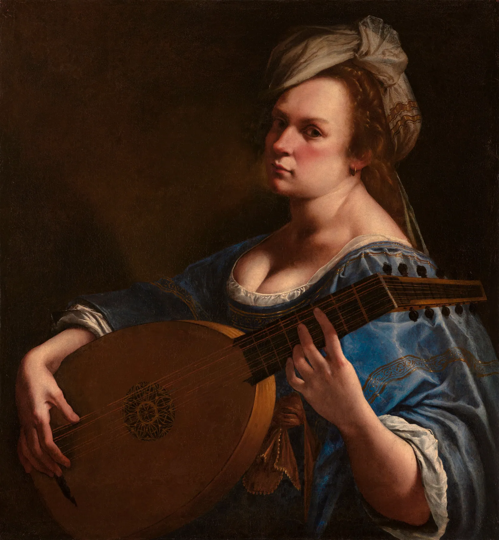 Autorretrato como tañedora de laúd, de Artemisia Gentileschi
