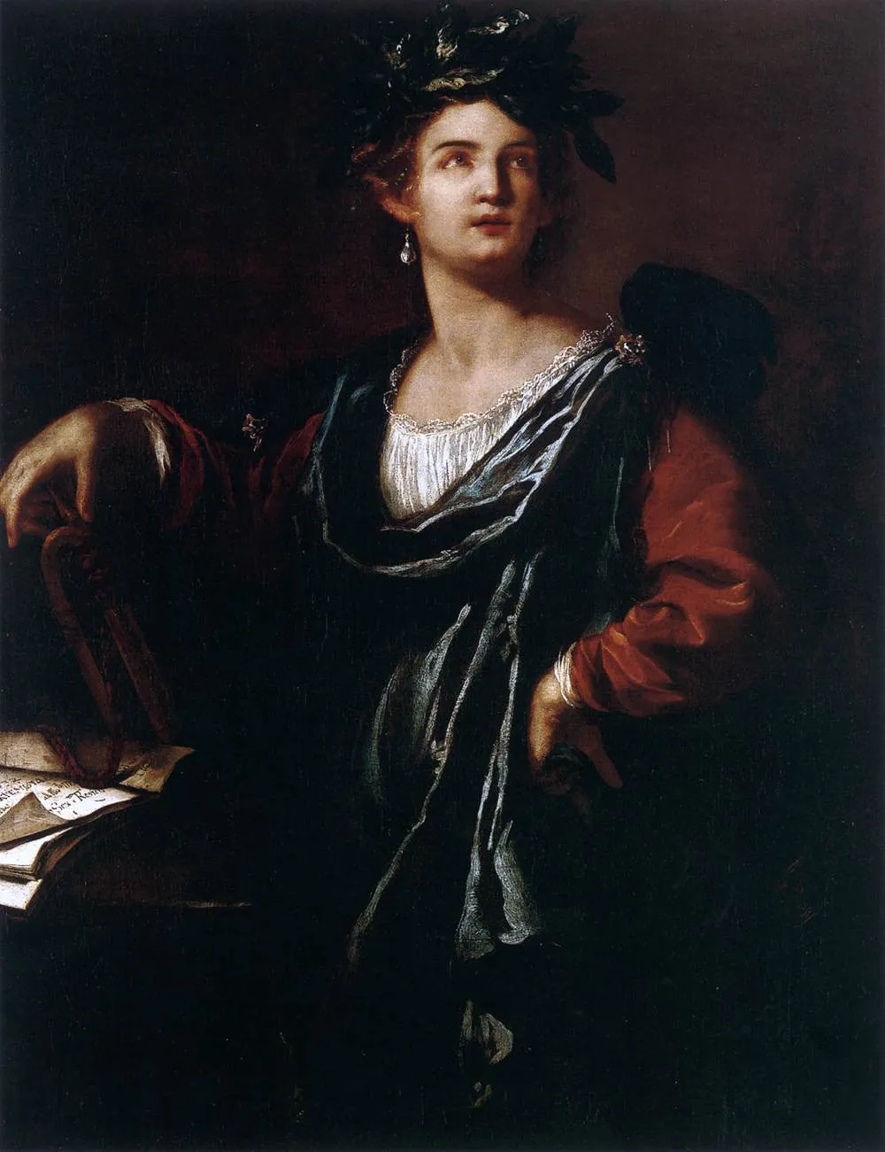 Clío, musa de la historia, de Artemisia Gentileschi