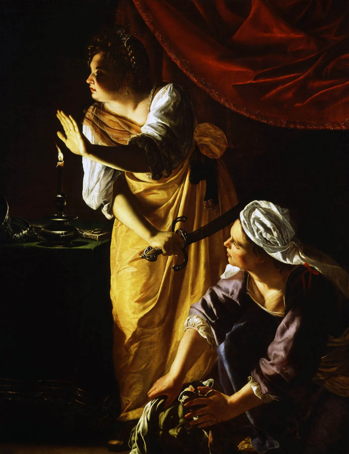 Judith con su sirvienta, de Artemisia Gentileschi