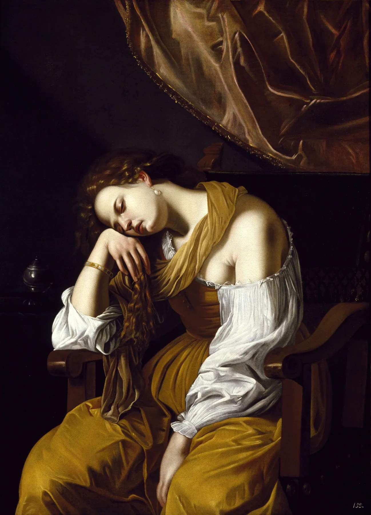 María Magdalena como la Melancolía, by Artemisia Gentileschi