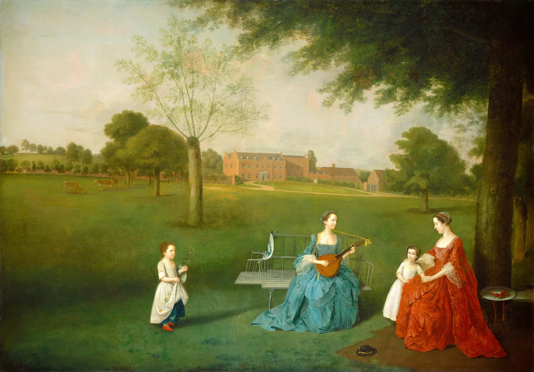 Miembros de la familia Maynard en el parque de Waltons, de Arthur Devis