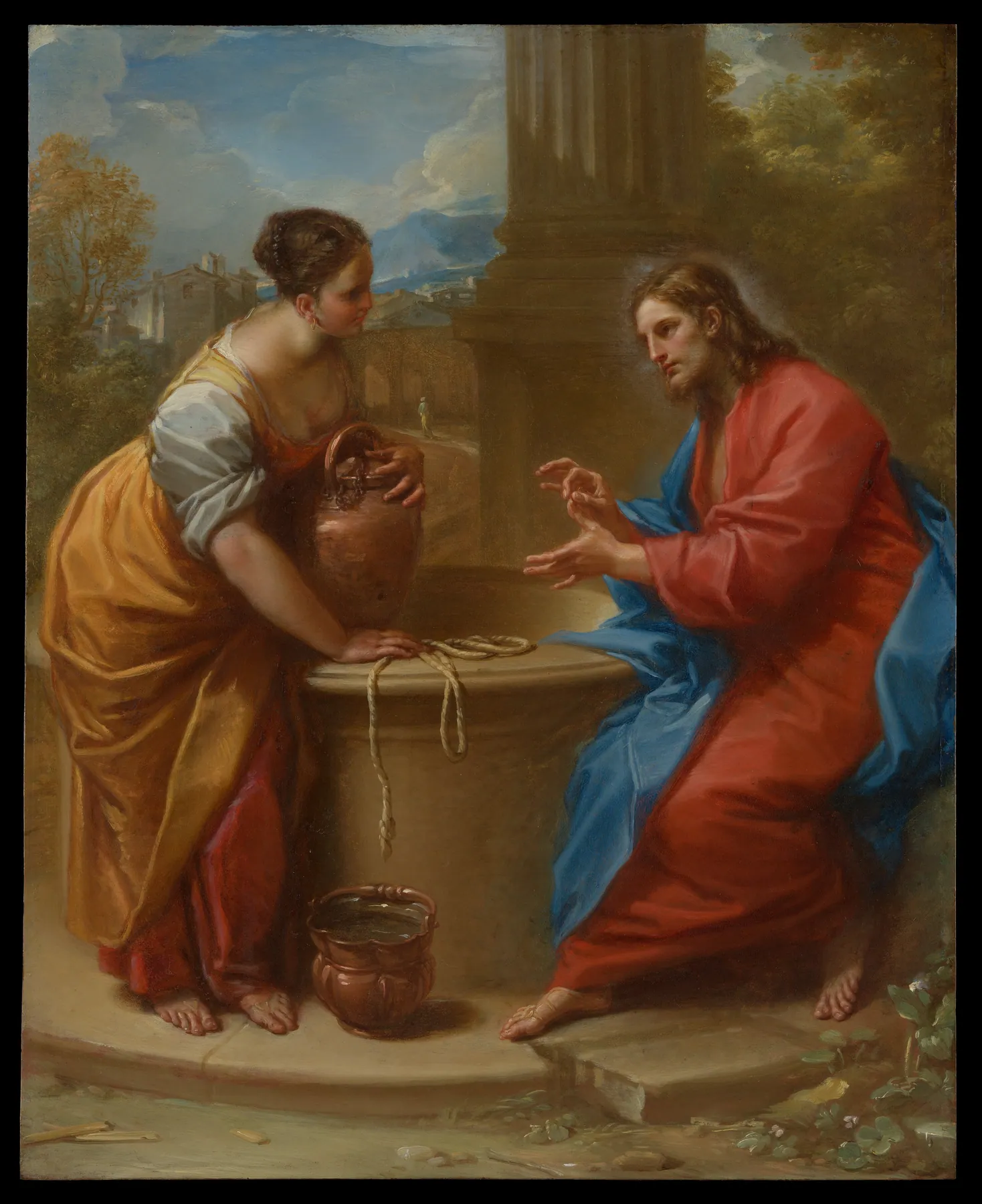 Cristo y la samaritana, de Benedetto Luti