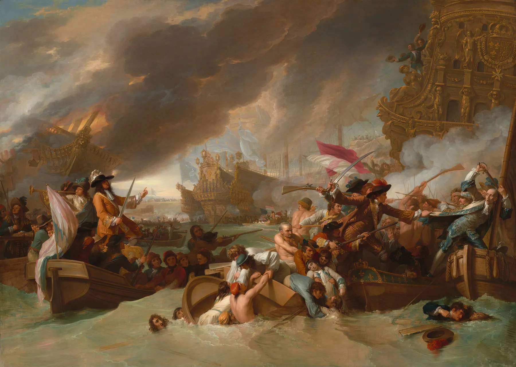 La batalla de La Hogue, de Benjamin West