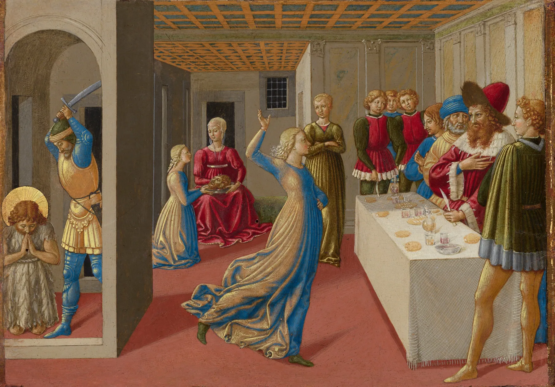 El banquete de Herodes y la decapitación de San Juan Bautista, de Benozzo Gozzoli