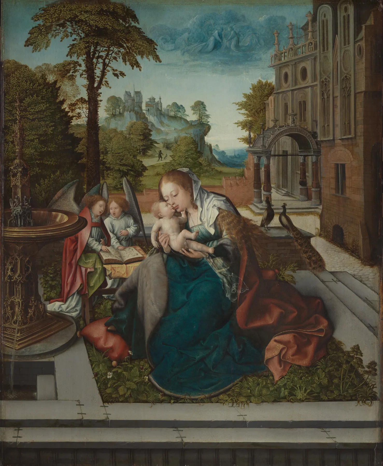 Virgen con el Niño y ángeles, de Bernard van Orley