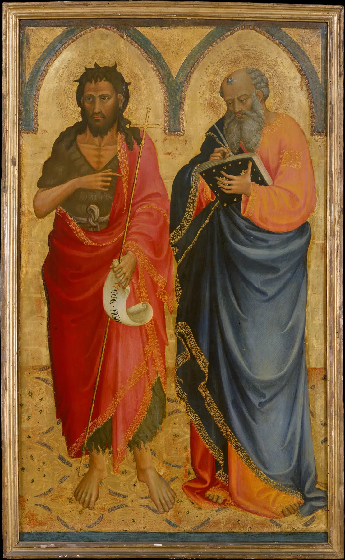 San Juan Bautista y un evangelista (¿Mateo), de Bicci di Lorenzo
