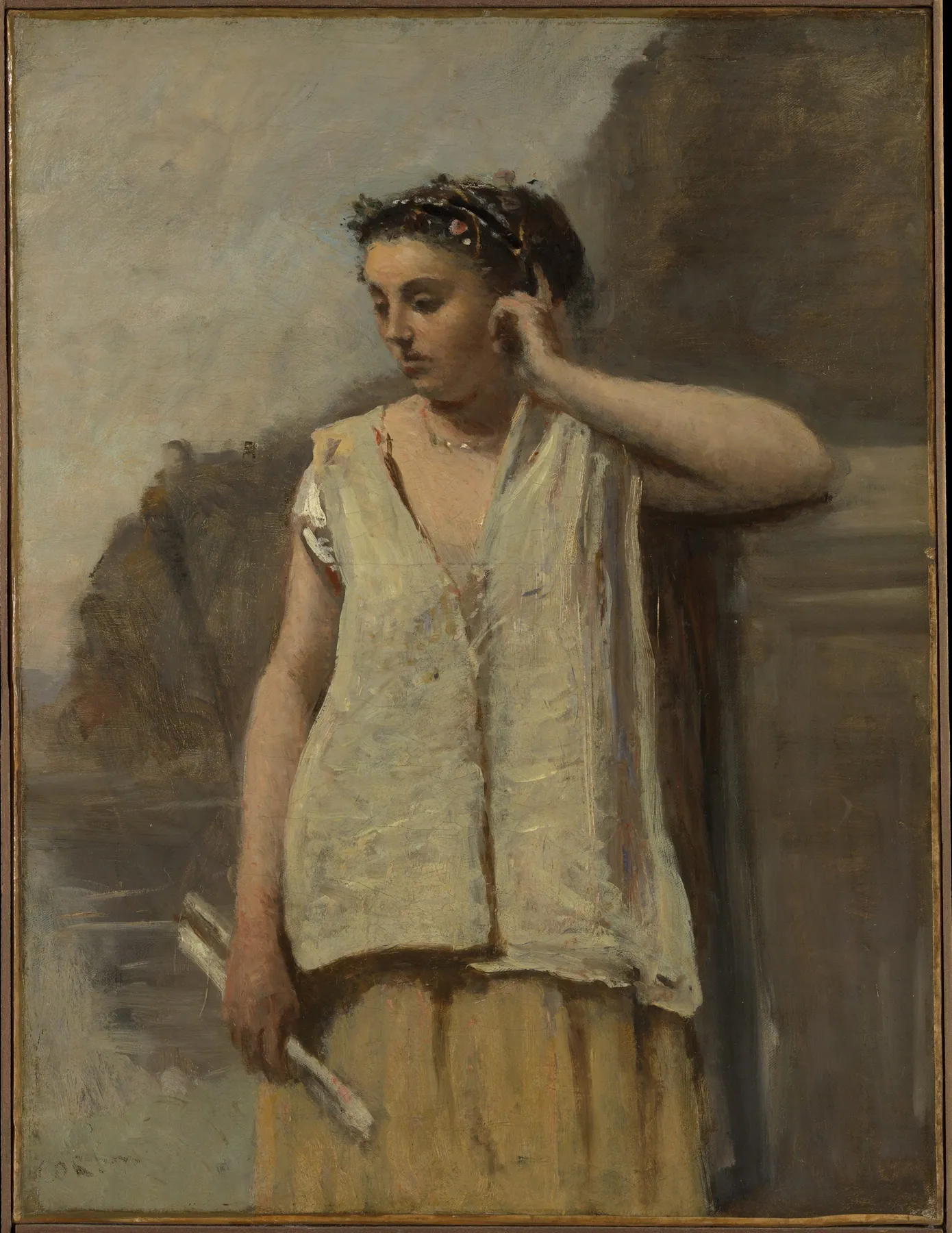 La musa, la Historia, de Camille Corot