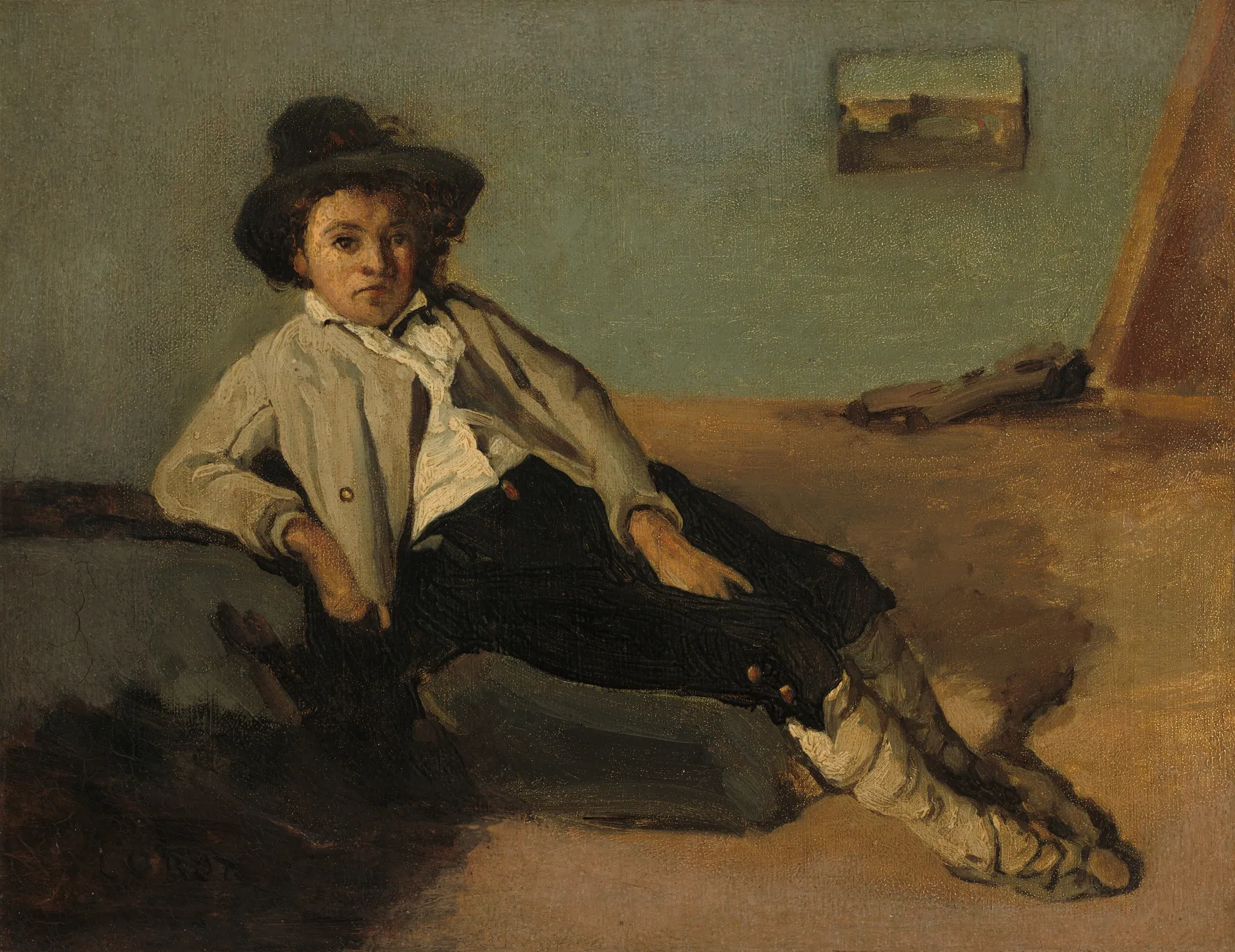 Muchacho campesino italiano, de Camille Corot