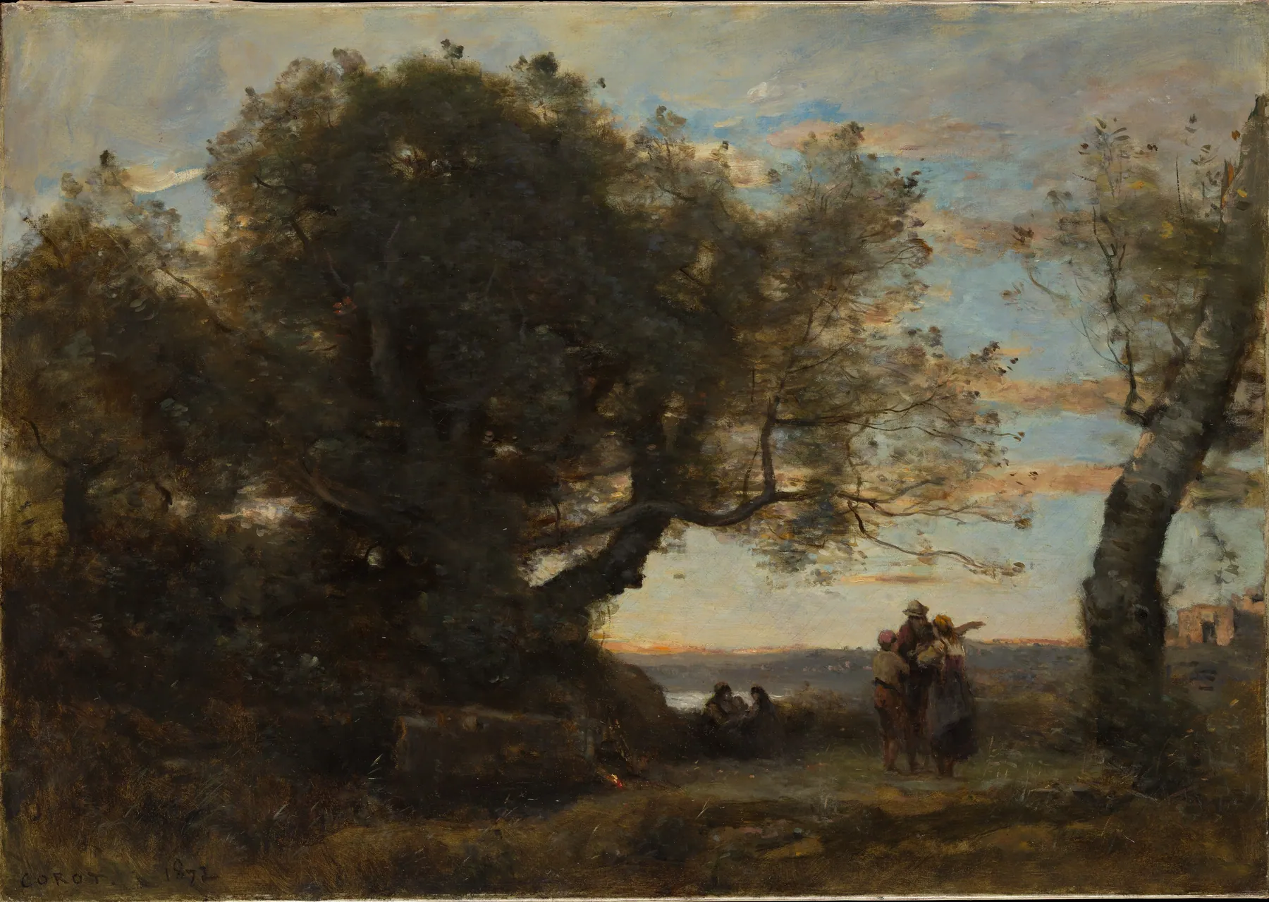 Paisaje con figuras (Los gitanos), de Camille Corot