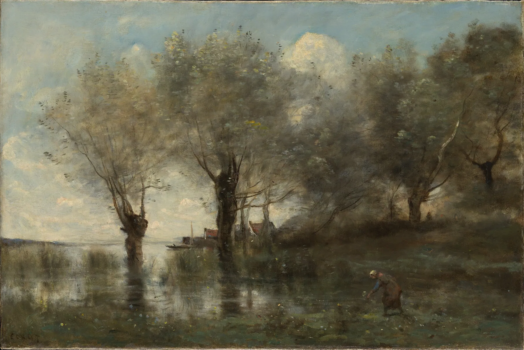 Un estanque en Picardía, de Camille Corot