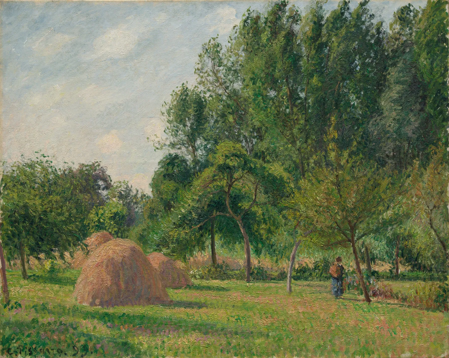 Almiares, mañana, Eragny, de Camille Pissarro
