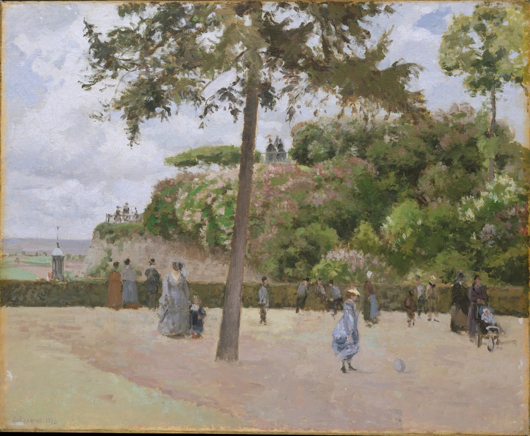 El jardín público de Pontoise, de Camille Pissarro