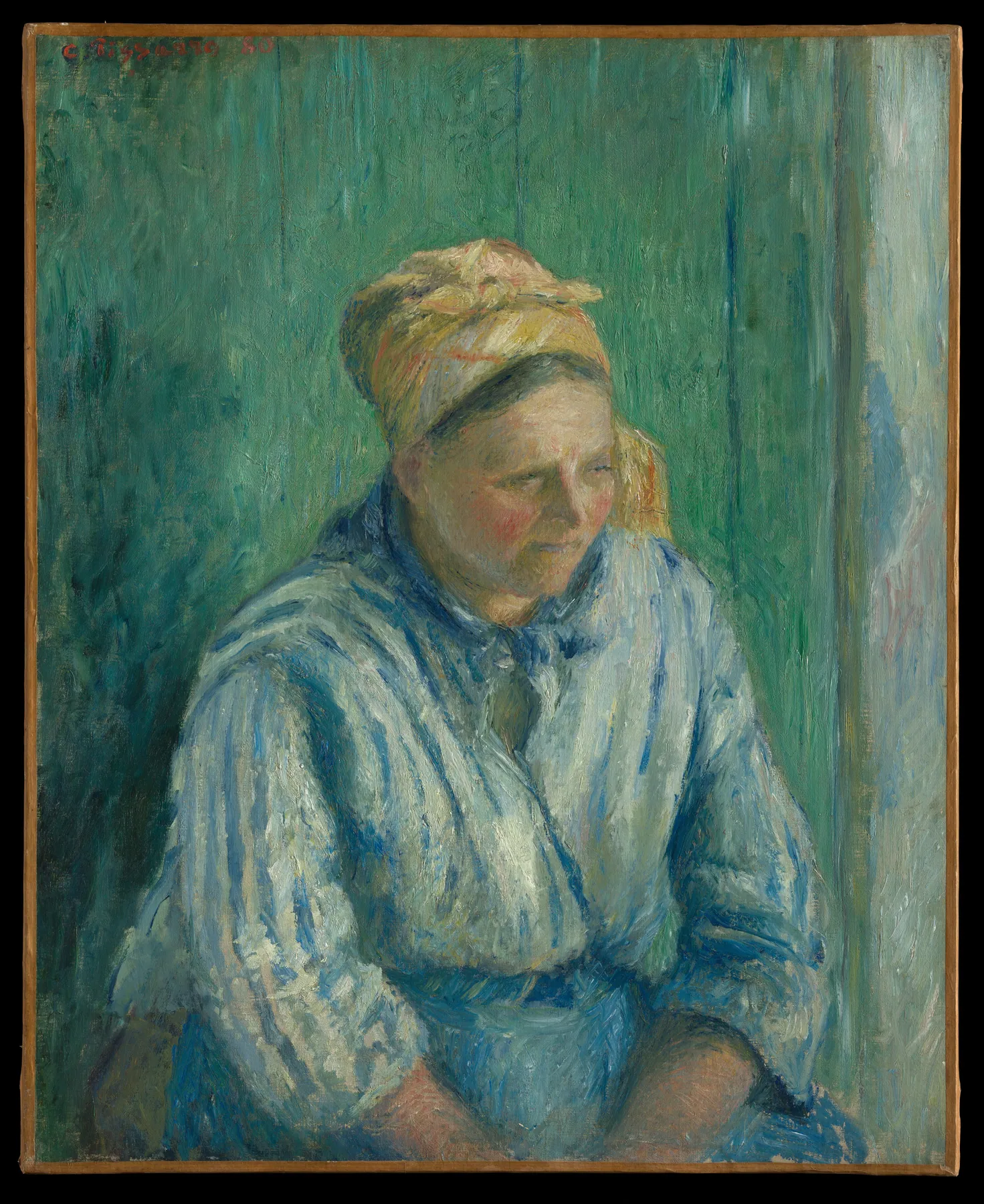 Lavandera, estudio II, de Camille Pissarro