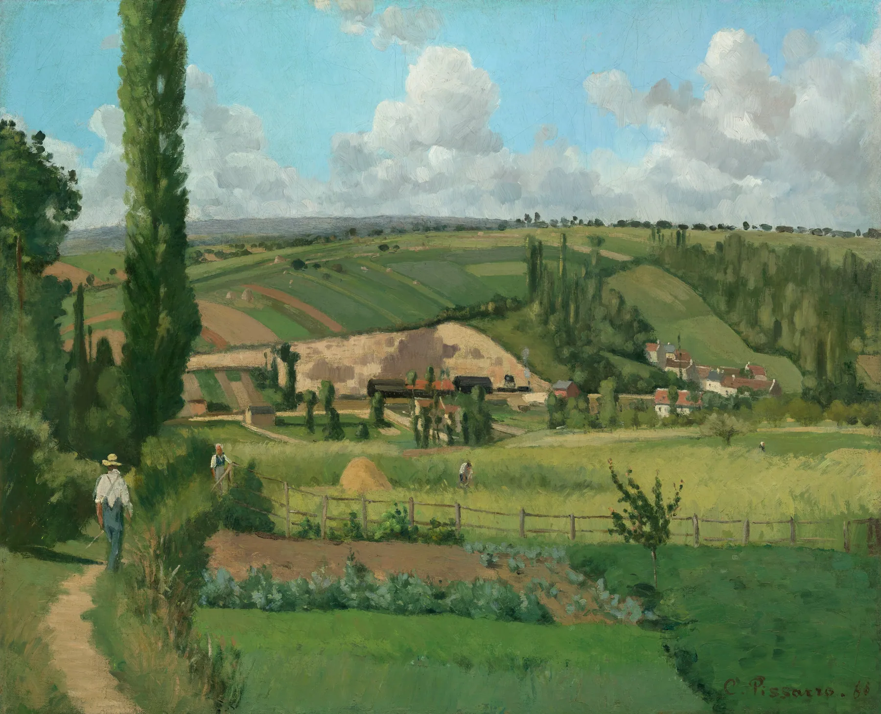 Paisaje en Les Pâtis, Pontoise, de Camille Pissarro