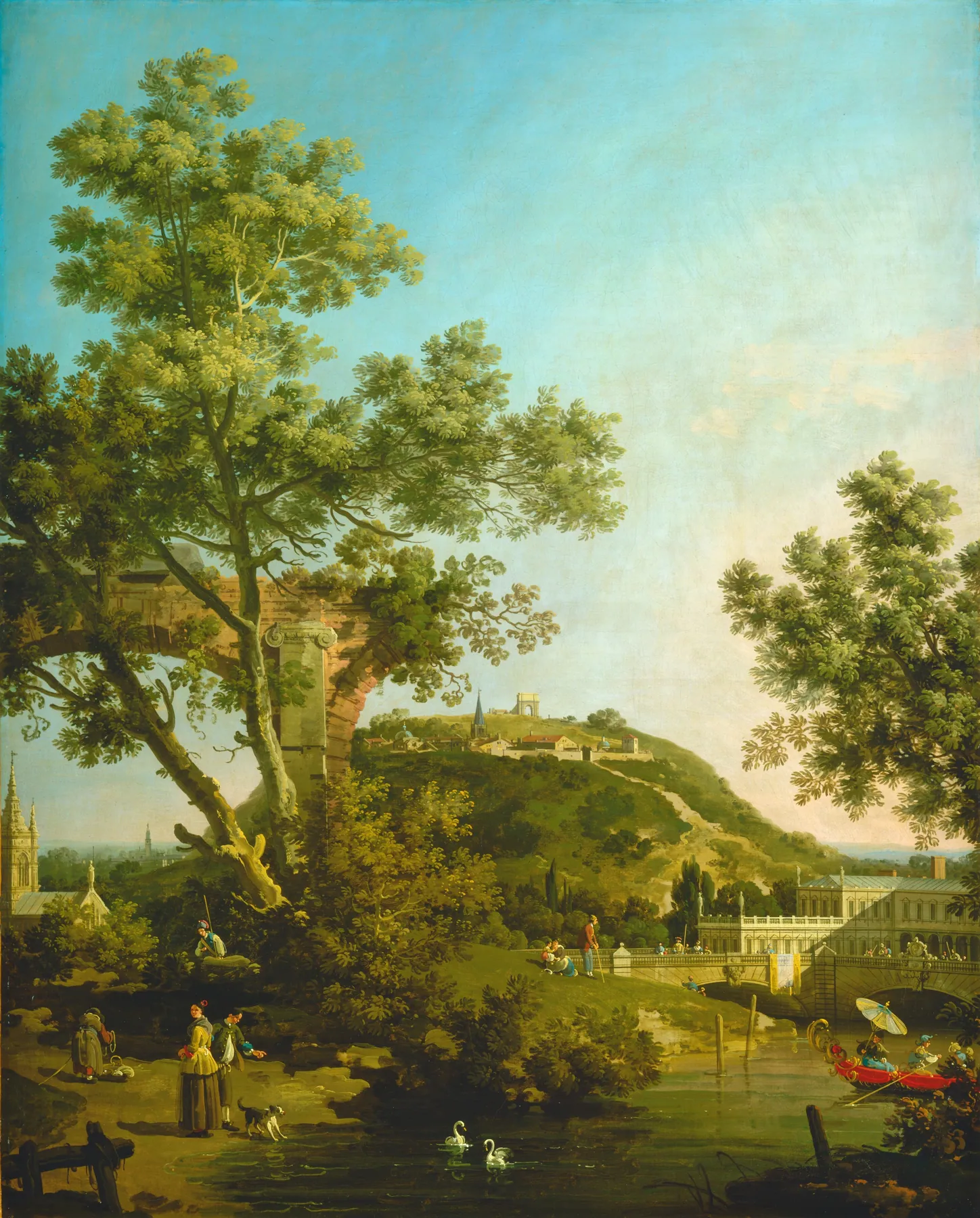 Capricho de paisaje inglés con un palacio, de Canaletto